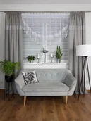 Firany - Firana krótka z gipiura. firany gotowe na taśmie, firany do pokoju - miniaturka - grafika 1