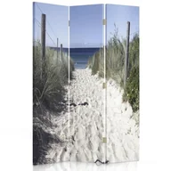 Parawany - Parawan dwustronny FEEBY, Morze Plaża Piasek Trawy 110x170 - miniaturka - grafika 1