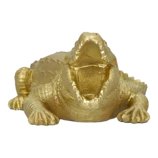 Dekoracja Victor Krokodyl złoty 39cm - Figurki dekoracyjne - miniaturka - grafika 2
