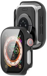 Bizon Etui ze szkłem do zegarka Case+Glass Watch do Apple Watch 10 42mm, czarne - Akcesoria do smartwatchy - miniaturka - grafika 1