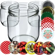 Pojemniki kuchenne - 12x Słoiki Słoik 425ml Na Miód Dżem Zakrętki fi82 - miniaturka - grafika 1