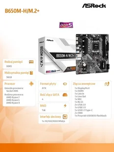Płyta główna Płyta główna B650M-H/M.2 + AM5 2DDR5 HDMI/DP mATX - Płyty główne - miniaturka - grafika 6