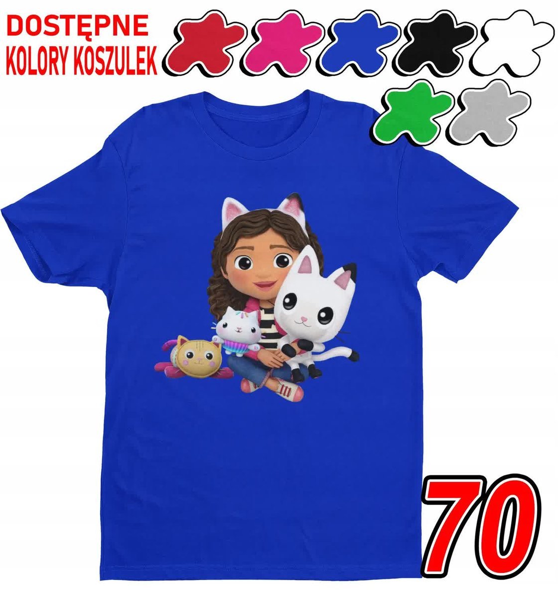 Dziecięca Koszulka Z Nadrukiem Duży Wybór Koci Domek Gabi -L 146-152