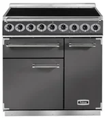 Kuchenki elektryczne - Kuchnia z płytą indukcyjną FALCON Deluxe 90 Szary szczotkowany nikiel - miniaturka - grafika 1