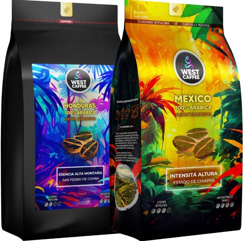 Kawa Ziarnista West Caffee ZESTAW 2KG Honduras + Mexico