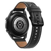 Akcesoria do smartwatchy - Cadorabo Oryginalny skórzany pasek do zegarka 22mm kompatybilny z Samsung Galaxy Gear S3 / Gear 2 w CZARNY - Pasek zamienny do zegarka Huawei Watch .. - miniaturka - grafika 1