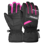 Rękawice narciarskie - Rękawice zimowe dziecięce z membraną Reusch Bennet R-TEX XT Junior 7771 czarno-różowy - miniaturka - grafika 1