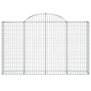vidaXL Kosze gabionowe, 2 szt, 200x30x120/140 cm, galwanizowane żelazo - Ogrodzenia - miniaturka - grafika 5