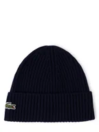 Czapki męskie - Lacoste Czapka męska Mężczyźni Wełna niebieski jednolity, ONE SIZE - miniaturka - grafika 1