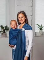 Chusty do noszenia dzieci - CHUSTA KÓŁKOWA LENNYLAMB MAŁA JODEŁKA KOBALT - miniaturka - grafika 1