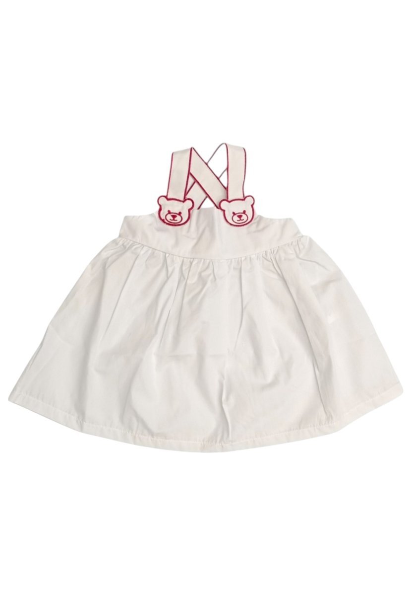 Nanan - Abito Bianco C/orsetti Rossi E25585