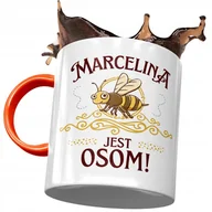 Kubki - Kubek Pomarańczowy Dla Marceliny Żony na Prezent z Nadrukiem ze Zdjęciem + Opakowanie na prezent (wzór 04) - miniaturka - grafika 1