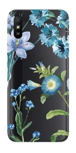 CaseGadget ETUI NADRUK NIEBIESKIE KWIATY XIAOMI REDMI 9I - Etui i futerały do telefonów - miniaturka - grafika 1