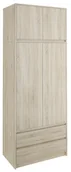 Szafy - Szafa Garderoba 90Cm 2Drzwi 2Szuflady + Nadstawka B-9-N-Tip Sonoma - miniaturka - grafika 1