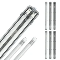 Oprawy, klosze i abażury - Zestaw 6x oprawa hermetyczna AQUA M 2x120 + 12x LED T8 18W neutralna - miniaturka - grafika 1