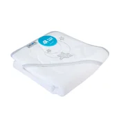 Okrycia kąpielowe dla dzieci - Okrycie z kapturem 100x100 bawełna KSIĘŻYC szary - miniaturka - grafika 1