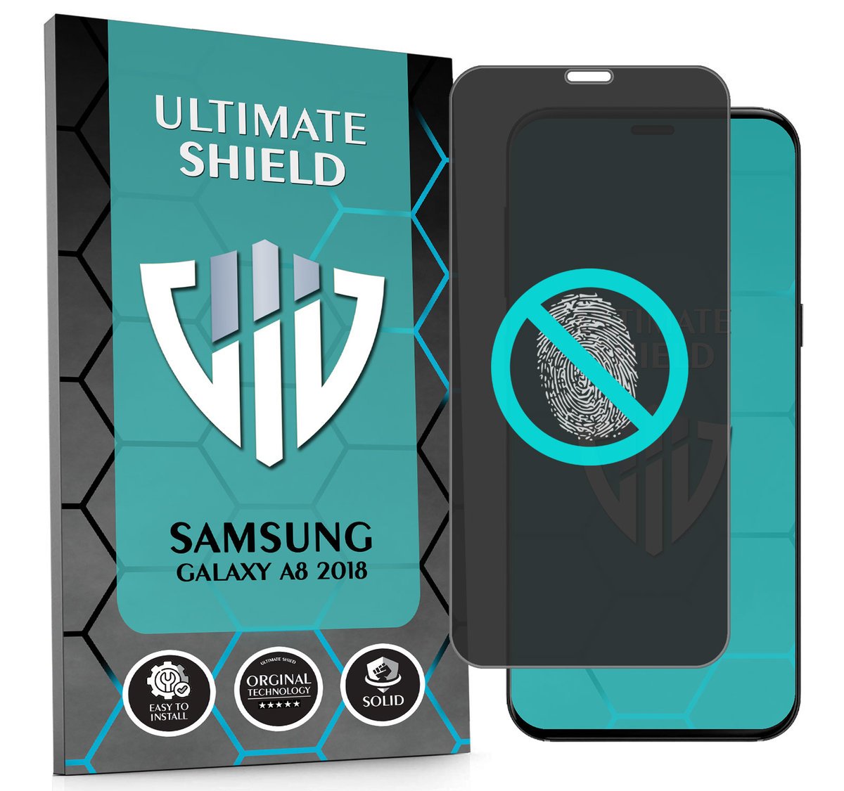 NAJLEPSZE SZKŁO 5D PEŁNE DO SAMSUNG GALAXY A8 2018 NIETŁUKĄCE ORYGINAŁ