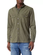 Koszule męskie - Camel Active Męska Koszula 409118/8S18, Olive Brown, S - miniaturka - grafika 1