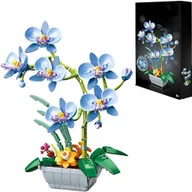 Klocki - KLOCKI ORCHIDEA 581 ELEGANCKA DONICZKA Z MOTYLEM KONSTRUKCYJNE DIY - miniaturka - grafika 1