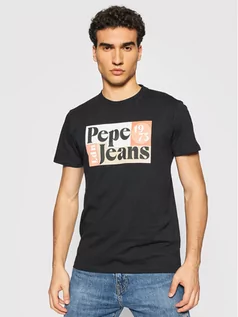 Koszulki męskie - Pepe Jeans T-Shirt Wells PM507875 Czarny Regular Fit - grafika 1