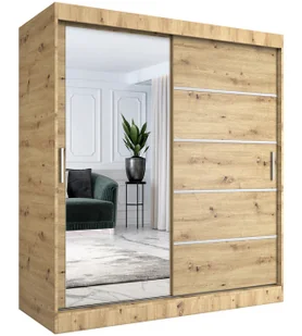 Szafa przesuwna 180 cm w kolorze dąb artisan D0-L03 - Szafy Szafa przesuwna 180 cm w kolorze dąb artisan D0-L03 - Szafy - miniaturka - grafika 1