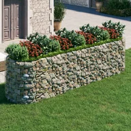 Donice - vidaXL Podwyższona donica gabionowa galwanizowane żelazo 400x100x100cm - miniaturka - grafika 1