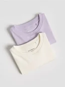 Bluzy i sweterki niemowlęce - Reserved - Bawełniany longsleeve - złamana biel - miniaturka - grafika 1