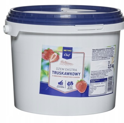 METRO Chef Dżem ekstra truskawkowy o obniżonej zawartości cukrów 3,5 kg