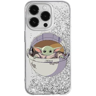 ERT GROUP etui na telefon Apple Iphone 14 PRO MAX, case oryginalny i oficjalnie licencjonowany przez Star Wars, wzór Baby Yoda 026, optymalnie dopasowane, z efektem płynnego brokatu - Etui i futerały do telefonów - miniaturka - grafika 1