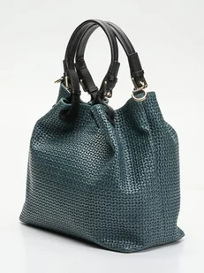 Victor & Hugo Paris Skórzana torebka "Reina" w kolorze ciemnozielonym - 33 x 31 x 16 cm - Torebki damskie - miniaturka - grafika 1