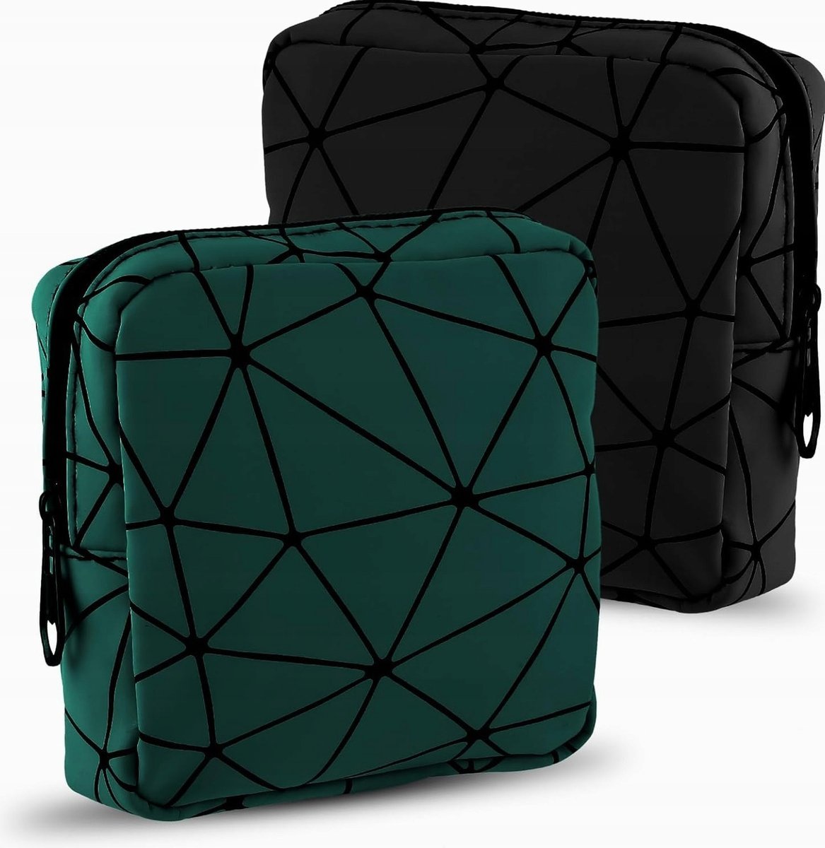 TOREBKA 13X13X4CM WODOODPORNA MAŁA ZAMYKANA PU ETUI UCHWYT ORGANIZER