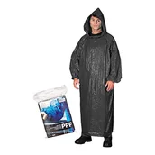 Płaszcze damskie - Reis Ppf-B ochronny płaszcz przeciwdeszczowy, czarny, rozmiar uniwersalny, opakowanie 20 sztuk - miniaturka - grafika 1