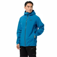 Kurtki męskie - Kurtka przeciwdeszczowa męska Jack Wolfskin HIGHEST PEAK JACKET M blue pacific - S - miniaturka - grafika 1