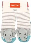 Skarpetki dla dzieci - Skarpetki niemowlęce kolorowe SOXO z grzechotką z ABS - 19–21 - miniaturka - grafika 1