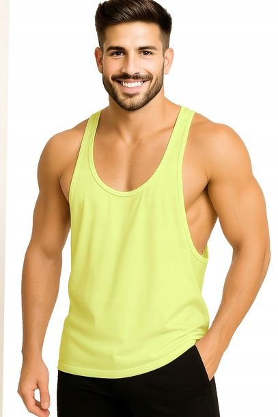 Koszulka Męska Tank-top Na Ramiączkach Wycięta Siłownię Sport Bokserka L