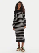 Sukienki - Roxy Sukienka dzianinowa Cool Waves SD ERJKD03536 Czarny Regular Fit - miniaturka - grafika 1