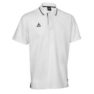 Koszulki sportowe męskie - Koszulka piłkarska polo męska Select OXFORD biała - grafika 1