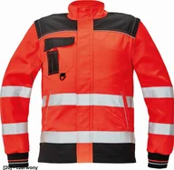Odzież robocza - CERVA KNOXFIELD HI-VIS kurtka - męska, pikowana kurtka ze stójką z materiału hi-vis - czerwony 48 - miniaturka - grafika 1