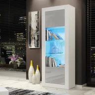 Witryny - Witryna Illume 170cm ONE FURNITURE - Biały Laminat & Szare Drzwi - miniaturka - grafika 1