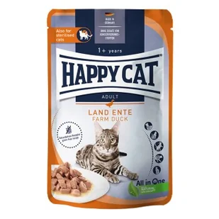 HAPPY CAT Culinary mokra karma dla kota dorosłego, kaczka wiejska, mięso w sosie 20x85 g - Mokra karma dla kotów - miniaturka - grafika 1