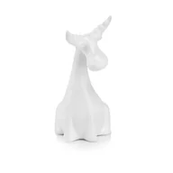 Ozdoby bożonarodzeniowe - Figurka ceramiczna Renifer 13 cm biały - miniaturka - grafika 1