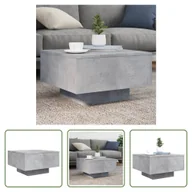 Ławy i stoliki kawowe - The Living Store stolik kawowy betonowy szary 55x55x31 cm materiał drewnopochodny - miniaturka - grafika 1