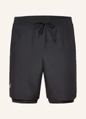 Spodenki damskie - Under Armour Szorty Do Biegania 2 W 1 Launch schwarz - miniaturka - grafika 1