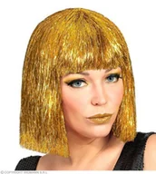 Dodatki do strojów karnawałowych - PERUKA BŁYSZCZĄCA ZŁOTA - miniaturka - grafika 1