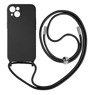 Etui na iPhone 13 Mini Lanyard 80 cm - Czarne - Etui i futerały do telefonów - miniaturka - grafika 1