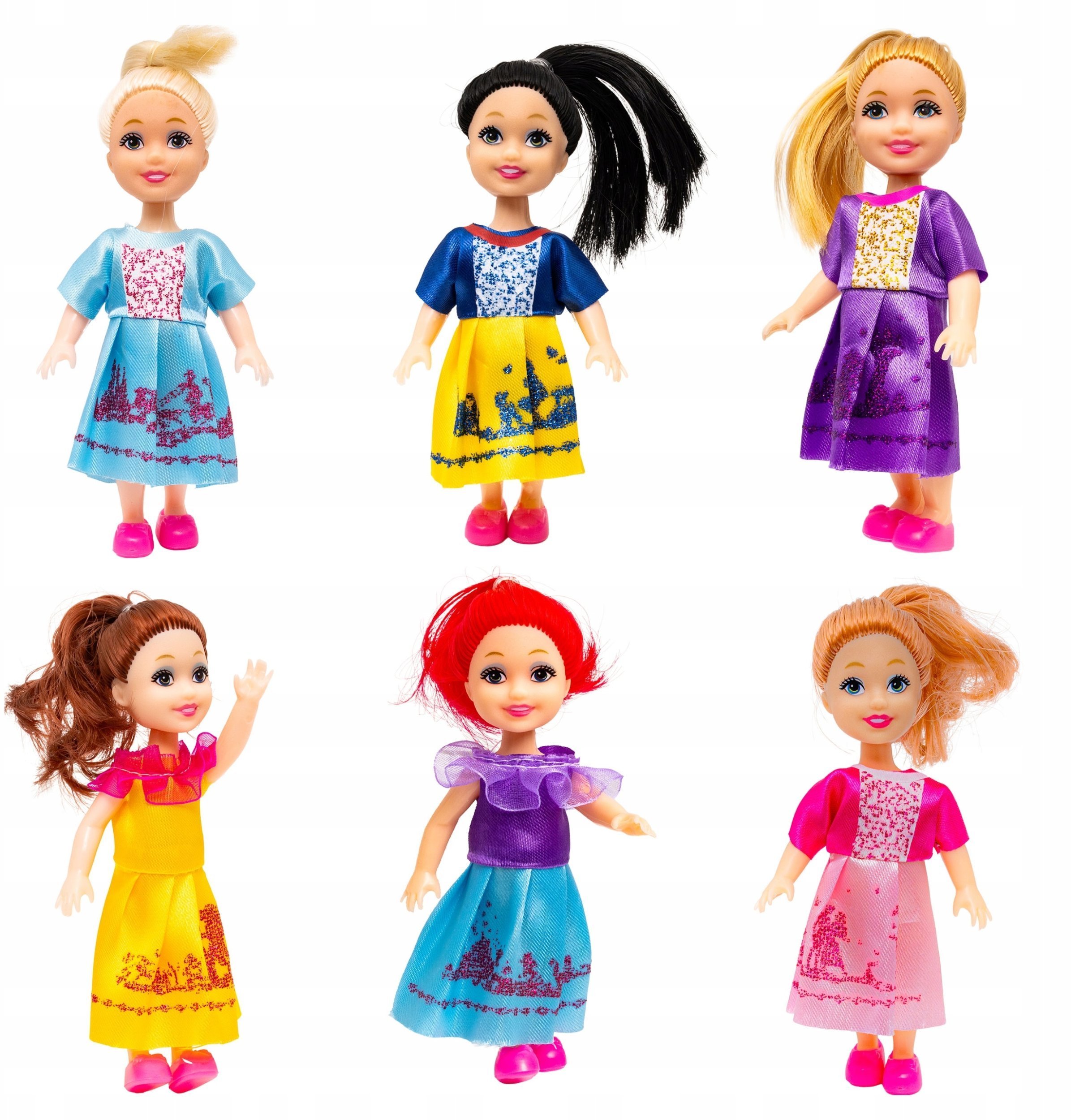 Lalki Laleczki Do Domku Dla Lalek Lalki Dla Dziewczynek Kolorowe Stroje