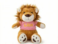 Maskotki i pluszaki - Maskotka Pluszowy Lew z Koszulką dla Dzieci - 30 cm - miniaturka - grafika 1