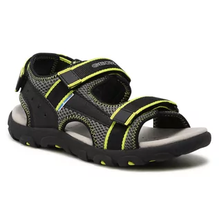 Buty dla chłopców - Sandały GEOX - J S.Strada A J1524A 014CE C9151 S Black/Fluo Yellow - grafika 1