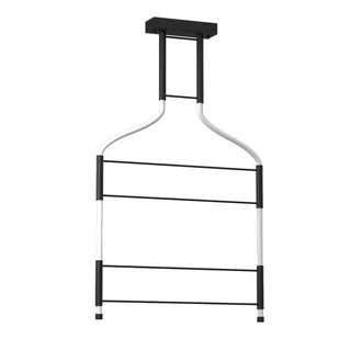 Wisząca lampa do salonu Alha 9058 Dohar LED 36W 4000K podwójna metal czarny biały - Lampy sufitowe - miniaturka - grafika 1