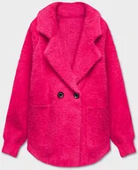 Swetry damskie - KRÓTKA NARZUTKA ALPAKA RÓŻOWA (CJ65) - MADE IN ITALY - miniaturka - grafika 1